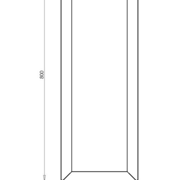 Gepoedercoat staal plantenbak Rechthoek 30x80 H=30 cm - Antraciet (RAL7016) ZONDER bodemplaat