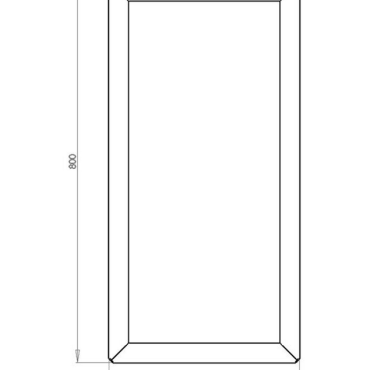 Gepoedercoat staal plantenbak Rechthoek 40x80 H=60 cm - Antraciet (RAL7016) ZONDER bodemplaat