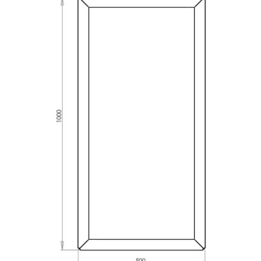 Gepoedercoat staal plantenbak Rechthoek 50x100 H=50 cm - Zwart (RAL9005) MET bodemplaat