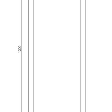 Gepoedercoat staal plantenbak Rechthoek 50x120 H=80 cm - Wit (RAL9010) MET bodemplaat