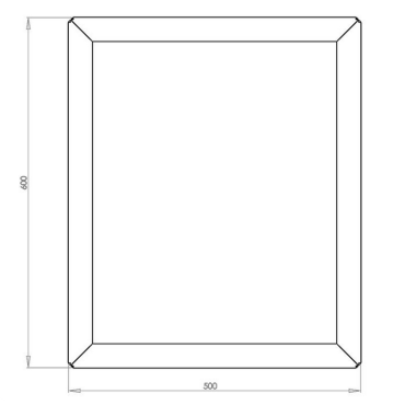 Gepoedercoat staal plantenbak Rechthoek 50x60 H=30 cm - Andere RALkleur - MET bodemplaat