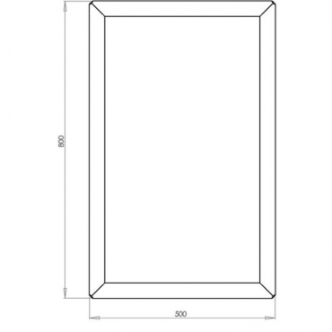 Gepoedercoat staal plantenbak Rechthoek 50x80 H=60 cm - Andere RALkleur - ZONDER bodemplaat
