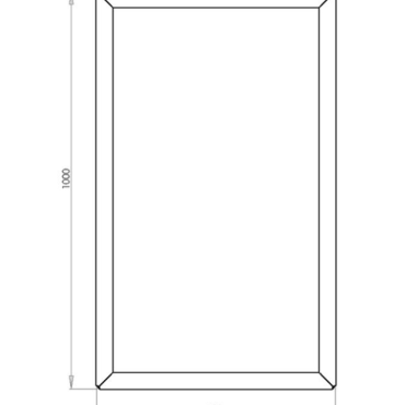 Gepoedercoat staal plantenbak Rechthoek 60x100 H=40 cm - Andere RALkleur - MET bodemplaat