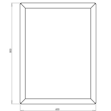 Gepoedercoat staal plantenbak Rechthoek 60x80 H=40 cm - Andere RALkleur - ZONDER bodemplaat