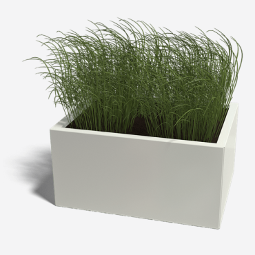 Gepoedercoat staal plantenbak Rechthoek 60x80 H=30 cm - Wit (RAL9010) ZONDER bodemplaat