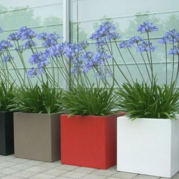 Gepoedercoat staal plantenbak Rechthoek 80x100 H=60 cm - Andere RALkleur - MET bodemplaat