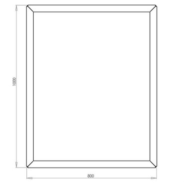Gepoedercoat staal plantenbak Rechthoek 80x100 H=30 cm - Wit (RAL9010) MET bodemplaat