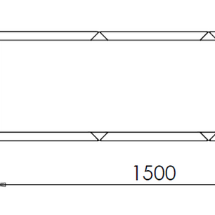Gepoedercoat staal plantenbak Rechthoek XL 150x50 H=30 cm - Andere RALkleur - ZONDER bodemplaat