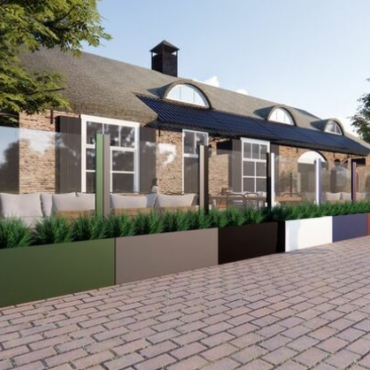 Gepoedercoat staal plantenbak Rechthoek XL 160x30 H=60 cm - Andere RALkleur - ZONDER bodemplaat