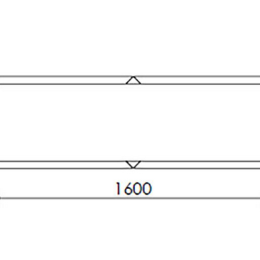 Gepoedercoat staal plantenbak Rechthoek XL 160x50 H=30 cm - Wit (RAL9010) ZONDER bodemplaat