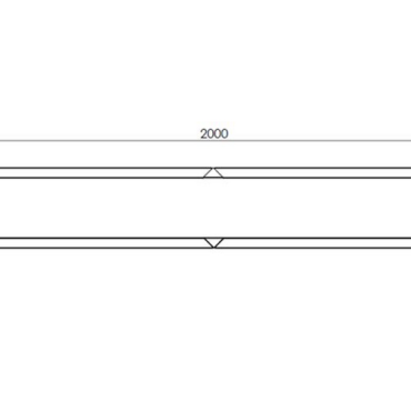 Gepoedercoat staal plantenbak Rechthoek XL 200x30 H=30 cm - Wit (RAL9010) MET bodemplaat