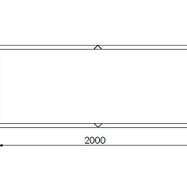 Gepoedercoat staal plantenbak Rechthoek XL 200x80 H=60 cm - Andere RALkleur - MET bodemplaat
