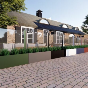 Gepoedercoat staal plantenbak Rechthoek XL 240x100 H=80 cm - Andere RALkleur - ZONDER bodemplaat