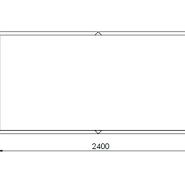 Gepoedercoat staal plantenbak Rechthoek XL 240x120 H=30 cm - Antraciet (RAL7016) ZONDER bodemplaat