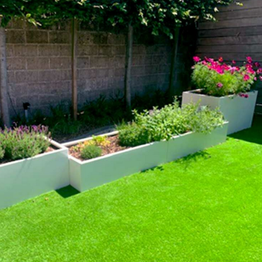 Gepoedercoat staal plantenbak Rechthoek XL 240x60 H=40 cm - Wit (RAL9010) ZONDER bodemplaat