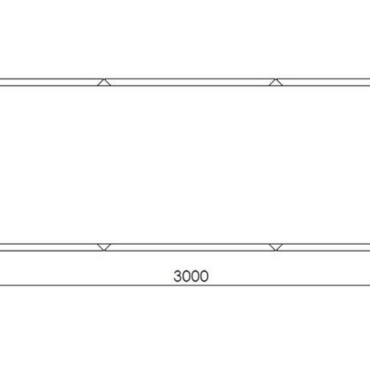 Gepoedercoat staal plantenbak Rechthoek XL 300x100 H=30 cm - Andere RALkleur - MET bodemplaat