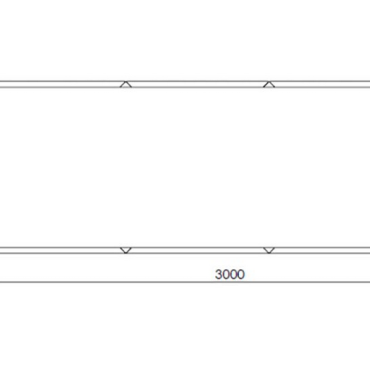 Gepoedercoat staal plantenbak Rechthoek XL 300x120 H=80 cm - Zwart (RAL9005) MET bodemplaat