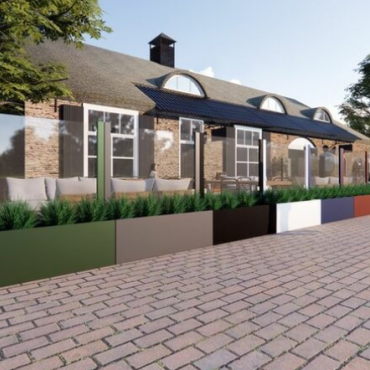 Gepoedercoat staal plantenbak Rechthoek XL 300x40 H=60 cm - Andere RALkleur - ZONDER bodemplaat