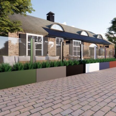 Gepoedercoat staal plantenbak Rechthoek XL 300x50 H=40 cm - Andere RALkleur - ZONDER bodemplaat