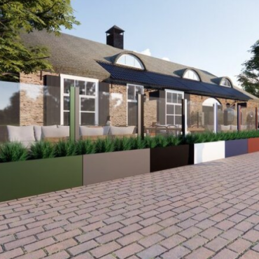 Gepoedercoat staal plantenbak Rechthoek XL 320x100 H=60 cm - Andere RALkleur - ZONDER bodemplaat