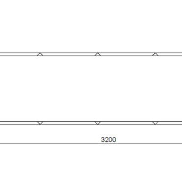 Gepoedercoat staal plantenbak Rechthoek XL 320x100 H=60 cm - Andere RALkleur - ZONDER bodemplaat