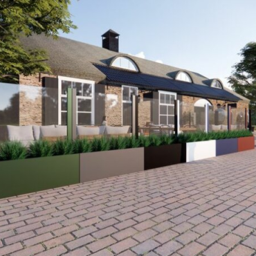 Gepoedercoat staal plantenbak Rechthoek XL 320x120 H=40 cm - Andere RALkleur - ZONDER bodemplaat