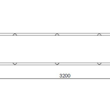 Gepoedercoat staal plantenbak Rechthoek XL 320x60 H=30 cm - Wit (RAL9010) MET bodemplaat