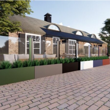 Gepoedercoat staal plantenbak Rechthoek XL 360x100 H=30 cm - Andere RALkleur - ZONDER bodemplaat