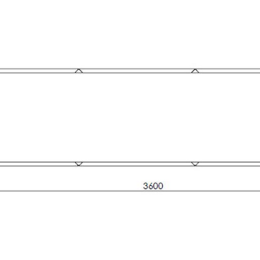 Gepoedercoat staal plantenbak Rechthoek XL 360x100 H=30 cm - Antraciet (RAL7016) MET bodemplaat