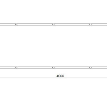 Gepoedercoat staal plantenbak Rechthoek XL 400x120 H=80 cm - Andere RALkleur - MET bodemplaat