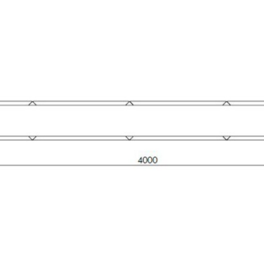 Gepoedercoat staal plantenbak Rechthoek XL 400x30 H=40 cm - Wit (RAL9010) ZONDER bodemplaat