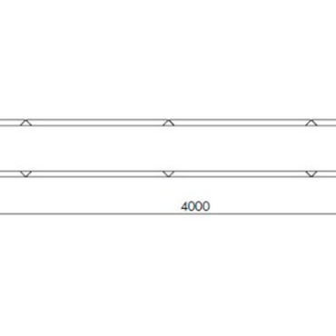 Gepoedercoat staal plantenbak Rechthoek XL 400x40 H=80 cm - Antraciet (RAL7016) MET bodemplaat