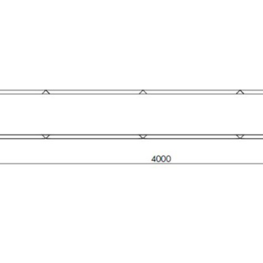 Gepoedercoat staal plantenbak Rechthoek XL 400x50 H=60 cm - Wit (RAL9010) ZONDER bodemplaat