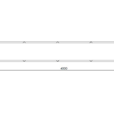 Gepoedercoat staal plantenbak Rechthoek XL 400x60 H=60 cm - Wit (RAL9010) MET bodemplaat