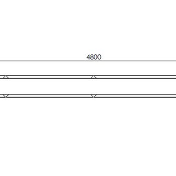 Gepoedercoat staal plantenbak Rechthoek XL 480x30 H=30 cm - Wit (RAL9010) ZONDER bodemplaat