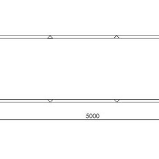 Gepoedercoat staal plantenbak Rechthoek XL 500x100 H=100 cm - Wit (RAL9010) MET bodemplaat