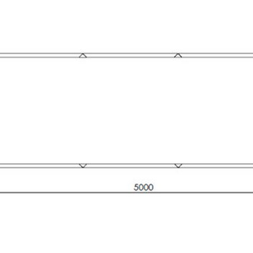 Gepoedercoat staal plantenbak Rechthoek XL 500x120 H=40 cm - Antraciet (RAL7016) MET bodemplaat