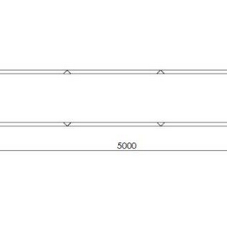 Gepoedercoat staal plantenbak Rechthoek XL 500x60 H=40 cm - Antraciet (RAL7016) ZONDER bodemplaat