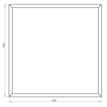 Gepoedercoat staal plantenbak Vierkant 120x120 H=60 cm ZONDER bodemplaat - Antraciet (RAL7016)