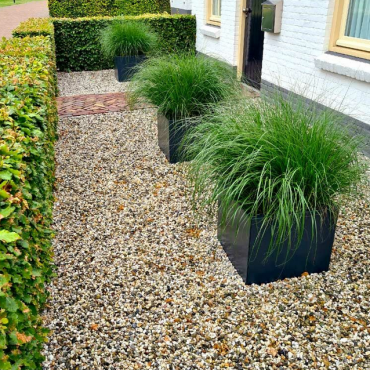 Gepoedercoat staal plantenbak Vierkant 50x50 H=40 cm ZONDER bodemplaat - Zwart (RAL9005)