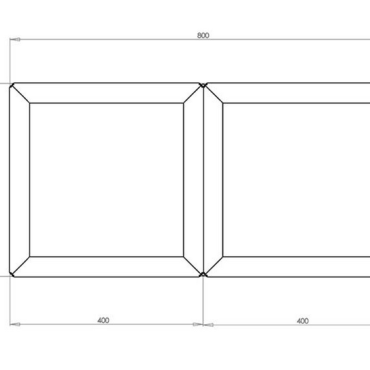 Gepoedercoat staal plantenbak Vierkant Trapmodel 2 stuks 40x40 H=30+60 cm - Wit (RAL9010) ZONDER bodemplaat