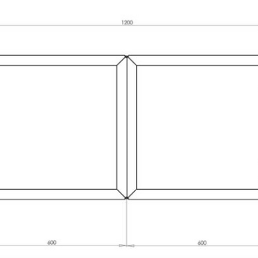 Gepoedercoat staal plantenbak Vierkant Trapmodel 2 stuks 60x60 H=30+60 cm - Zwart (RAL9005) MET bodemplaat