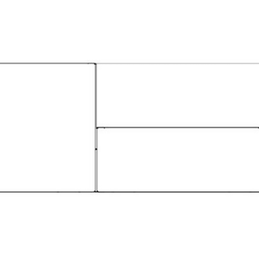 Gepoedercoat staal plantenbak Vierkant Trapmodel 2 stuks 80x80 H=30+60 cm - Wit (RAL9010) ZONDER bodemplaat