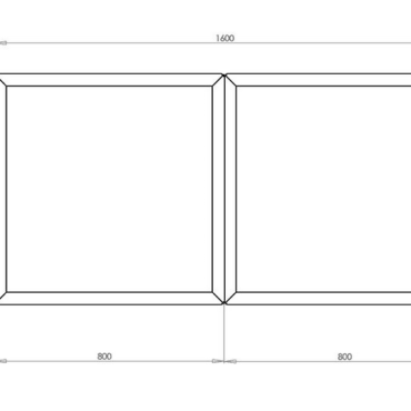 Gepoedercoat staal plantenbak Vierkant Trapmodel 2 stuks 80x80 H=30+60 cm - Antraciet (RAL7016) ZONDER bodemplaat