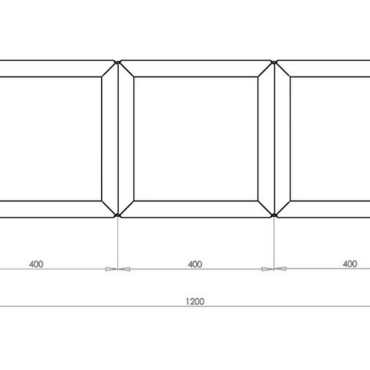 Gepoedercoat staal plantenbak Vierkant Trapmodel 3 stuks 40x40 H=40+60+80 cm - Andere RALkleur - ZONDER bodemplaat