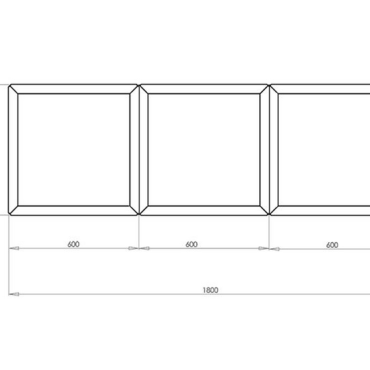 Gepoedercoat staal plantenbak Vierkant Trapmodel 3 stuks 60x60 H=40+60+80 cm - Antraciet (RAL7016) -geen bodemplaat