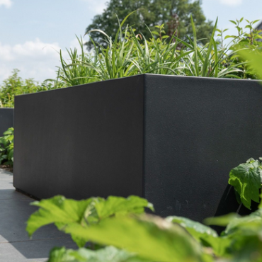 Gepoedercoat staal plantenbak Vierkant XL 180x180 cm H=60 cm - Antraciet (RAL7016) ZONDER bodemplaat