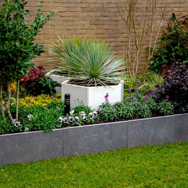 Gepoedercoat staal plantenbak Zeshoek 103.9x119.3 cm H=30 cm - Wit (RAL9010) ZONDER bodemplaat