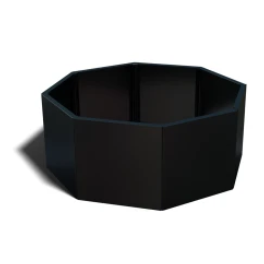 Gepoedercoat staal plantenbak Zeshoek 207.8x239.3 cm H=40 cm - Zwart (RAL9005) ZONDER bodemplaat