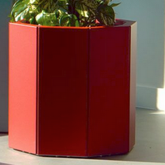 Gepoedercoat staal plantenbak Zeshoek 70 H=70 cm - Andere RALkleur - ZONDER bodemplaat